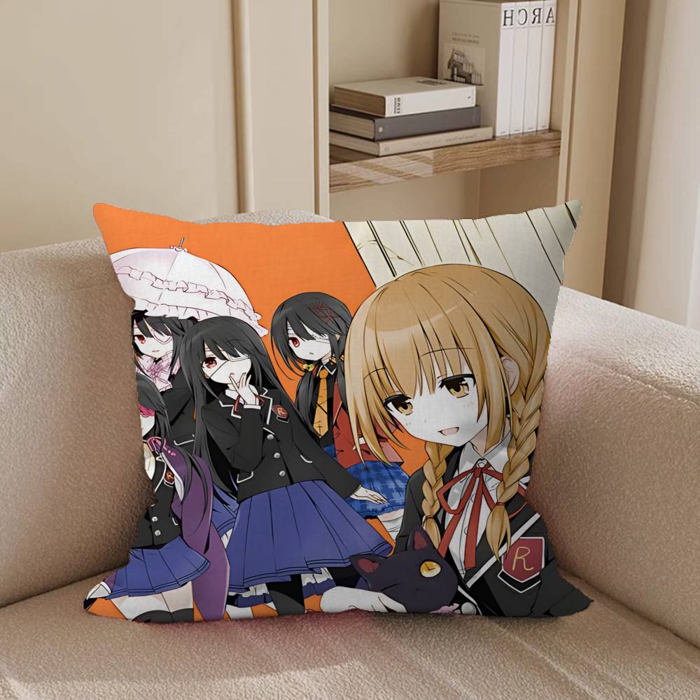 Anime D-DATE-A-LIVES Cushion Cover Pillow Cover Decor Pillowcase Printed Cushion Case For Couch