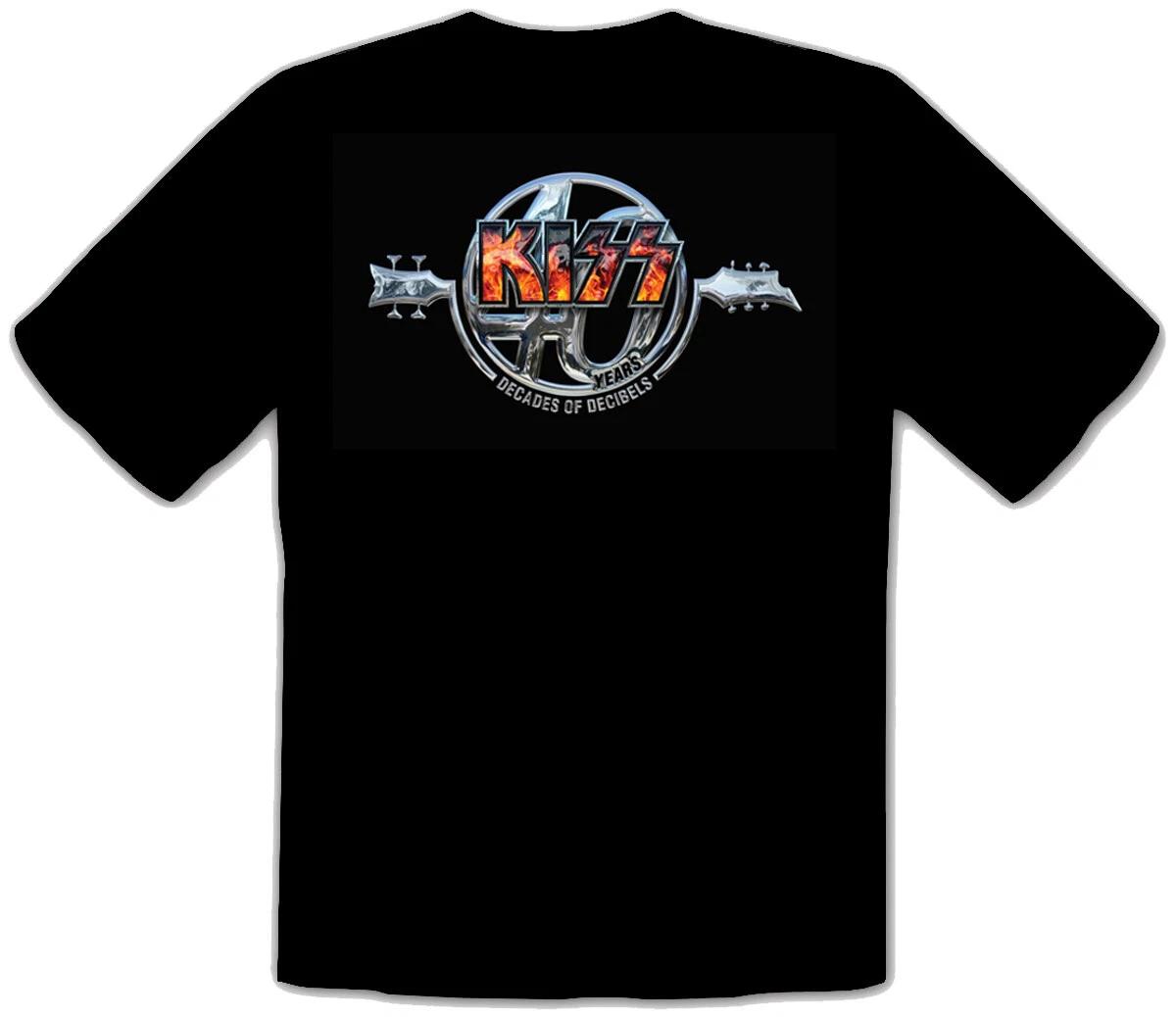 

KISS Metal Rules Рок-музыка Черная ФУТБОЛКА -019- 4XL