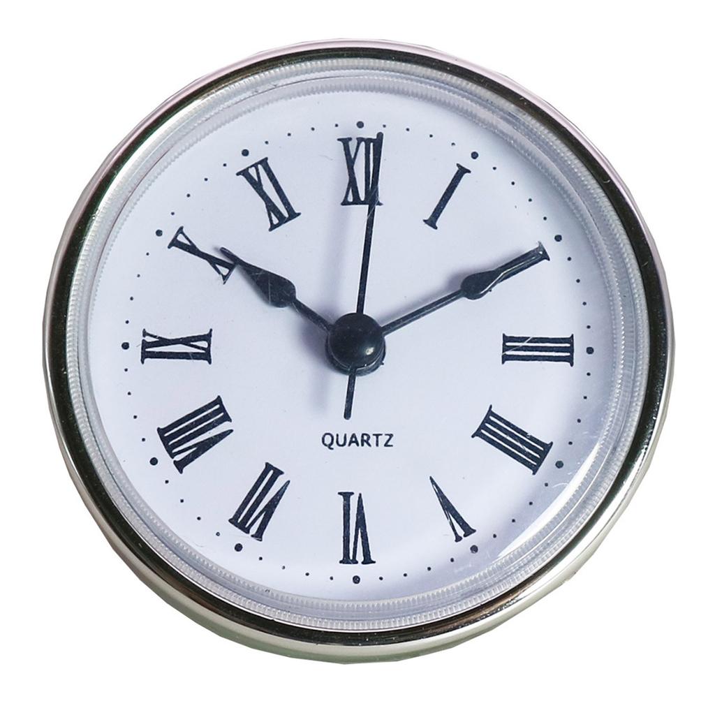 65mm Phnom Penh Iron Clock Nábytek Hodiny Hodinky Hlava Osvětlení Hodinová vložka Zlaté lemování Římská bílá Číslice Dekor