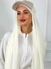 New Colors Chiffon Hijab With Base Ball Cap Summer Sports Cap With Chiffon Hijabs Ready To Wear Instant Chiffon Sport Hijabs