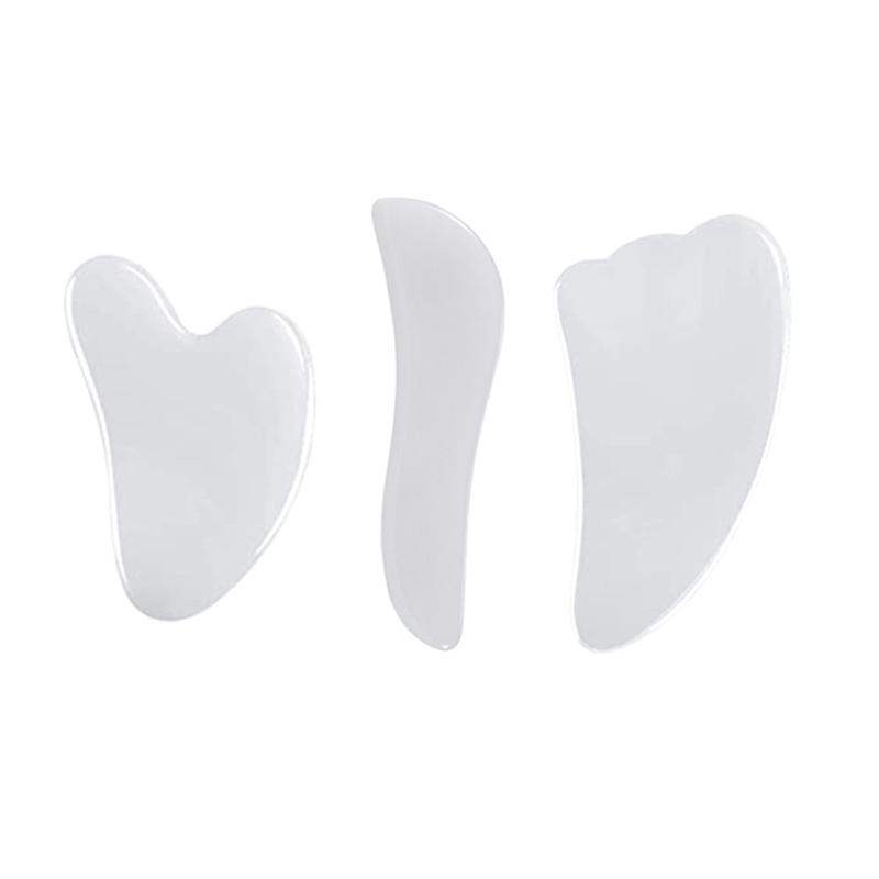 

3pcs Gua Sha Set Natural Rose Quartz Jade Stone Gouache Scraper For Face Facial Lifting Wrinkle Remover Skin Care Beauty Tools