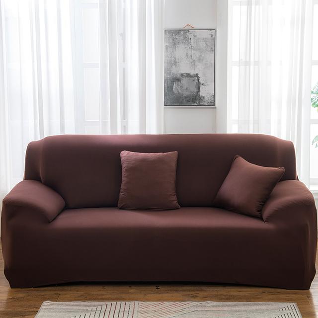 Waterproof Dark Grey Sofa Furniture Cover Elastic Sofa Covers Designed For Living Room Plain Couch Slipcovers Funda De Sofa Furniture Couverture De
