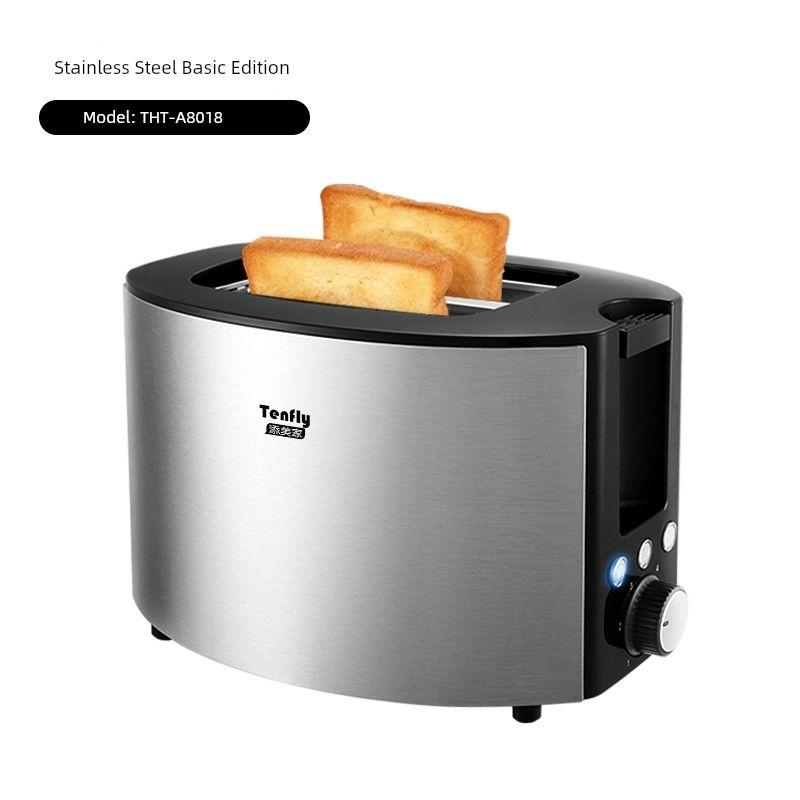 

Tenfly Stainless Steel Toaster For Home Breakfast Machine Small Toast Toaster Sandwich Heater Band Brushed Stainless Steel