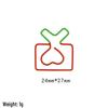 Two-Tone Irregular Metal Paper Clips for Office and Bookmarks