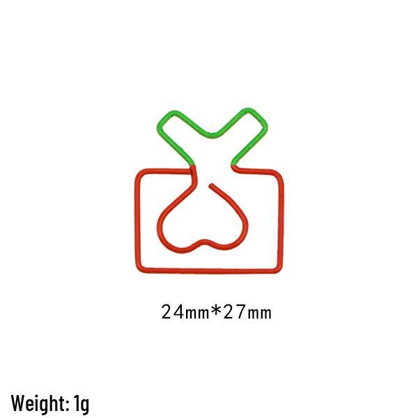 Two-Tone Irregular Metal Paper Clips for Office and Bookmarks