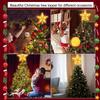 Christmas Tree Top Star LED Light Lamp Christmas Decorations For Home Xmas Tree Ornaments Navidad New Year 2025 Natal Noel