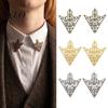 Alloy Shirt Embellishment 1 Pair Vintage Collar Clip, Hollow-Out Decoration Fixing Clip Triangle Brooch Pin for Men Women