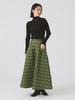 Ray Beams Women's Floral Jacquard Flared Skirt, Green 0