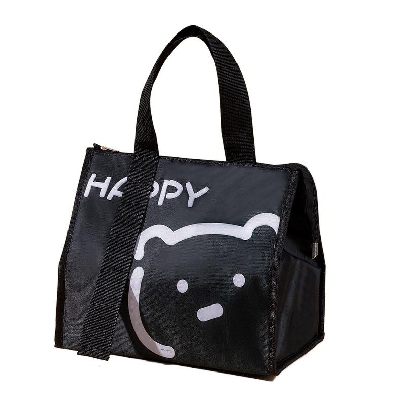 Portable Cartoon Lunch Bags for Office Students Convenient Thermal Insulation Lunchbox Bag Fresh Cooler Pouch Food Bento Contain