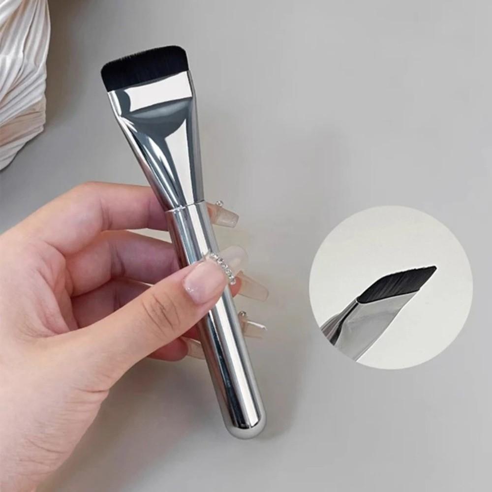 One-Line Makeup Mixing Palette Stainless Steel Cosmetic Beauty Tool Practical Makeup Brush Makeup