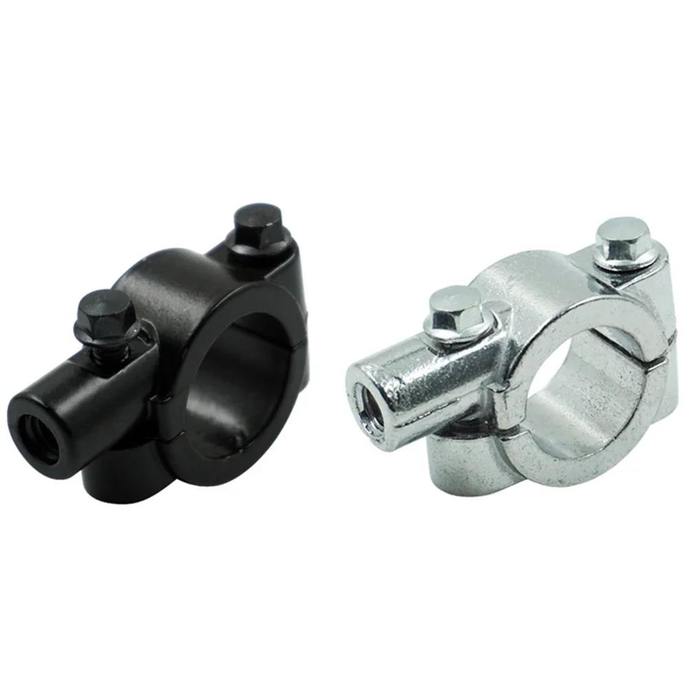 22mm 25mm Lenker 10mm 8mm Gewinde Universal Motorrad Spiegelhalterung Klemme Rückspiegelhalter Adapter Schwarze Klemmenbasis