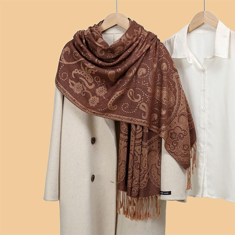 Luxury Thick Cashmere Scarf Women Print New Wraps Pashmina Travel Poncho Warm Blanket Winter Bufanda Shawl Female Stoles
