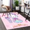 Office Rug Hello Kitty, Princess Anti-Slip Rug, Machine Washable for Living Room, Bedroom, Office, Multiple Sizes, Bedroom Mat, Decorative Mat, Durabl