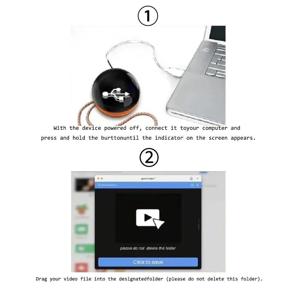 DIY 3D Crystal Ball Electronic Screen Video Photo Album NEW Digital Video Display  Birthday Gifts