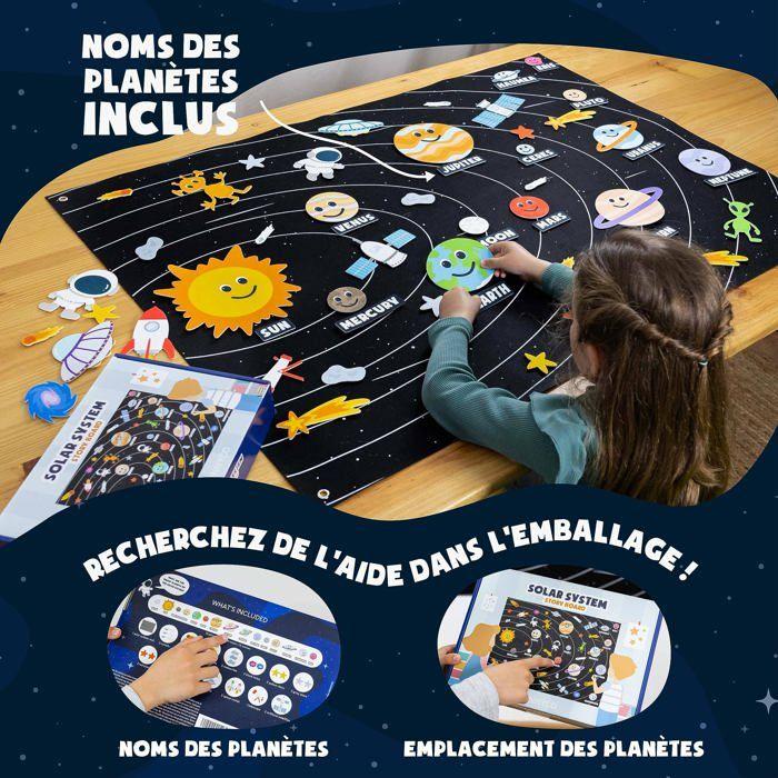 Jeu d'assemblage - Bonnyco - GE0093 - Système solaire en feutre - 61 figurines adhérantes - Mixte