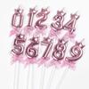 3D Kerze Rosa Geburtstagszahl Kerze Mädchen Alles Gute zum Geburtstag Kuchenaufsatz Backen Feier Gedenken Jahrestag Party Dekoration
