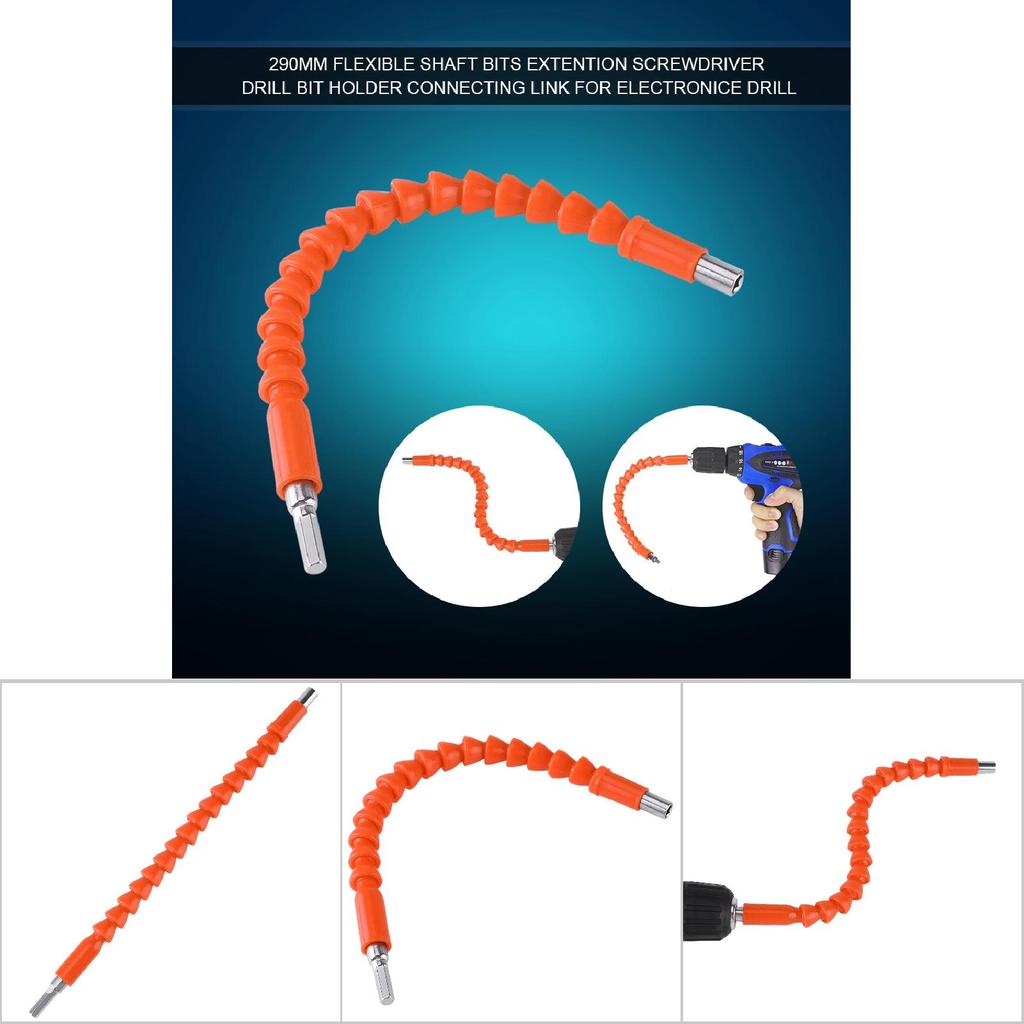 Flexible Shaft Bits 1Celsius4  Hex Shank Extention Screwdriver Bit Holder Connect Link (red)