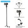 PATIKIL 18.5" Gooseneck Desk Microphone Stand with Clip, Flexible Arm, Desktop Microphone Stand, 3/8" To 5/8" Microphone Spring Clip for Singing and S