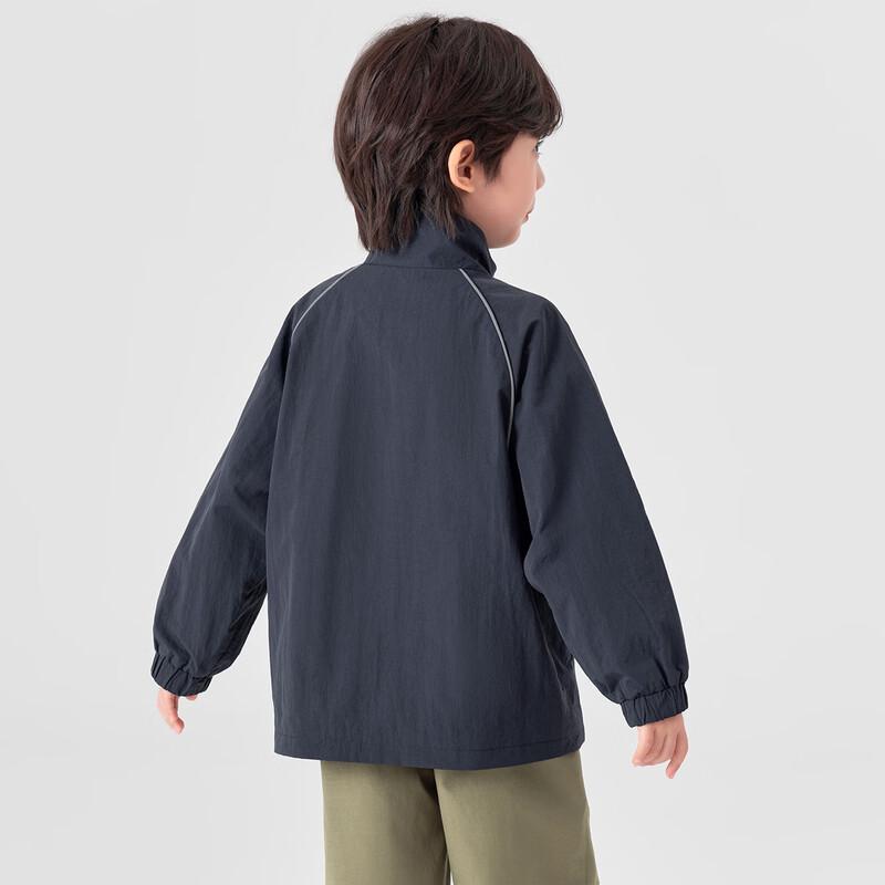 Duoduoja Boys' Stand Collar Reflective Strip Casual Jacket
