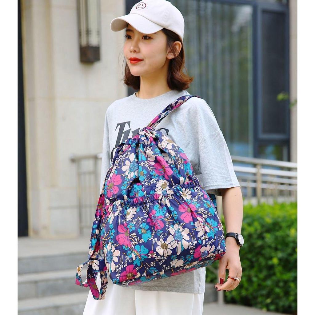 Summer Travel Large Capacity Drawstring Backpack for Fitness and Sports