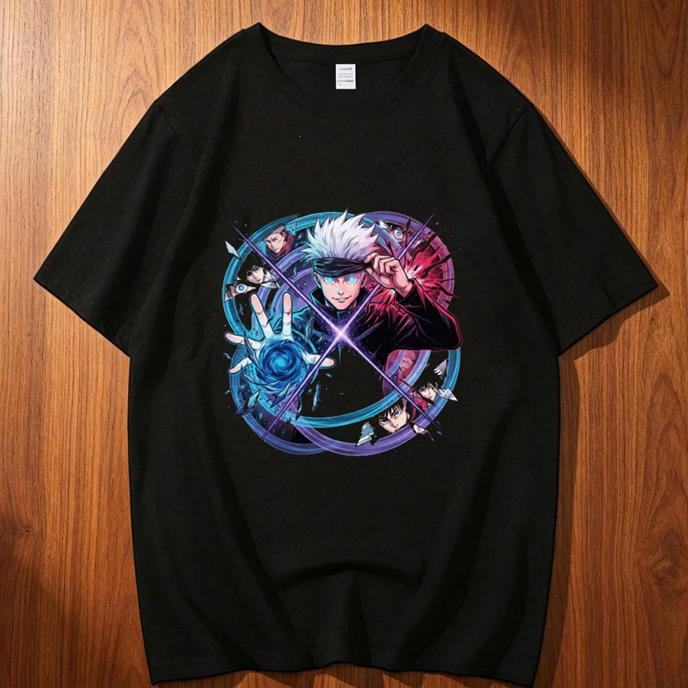 Jujutsu Kaisen Cotton Top Tees Teen Gothic Streetwear Anime Comfortable Tshirt Digital Y2k Grunge Graphic 2000s Aesthetic