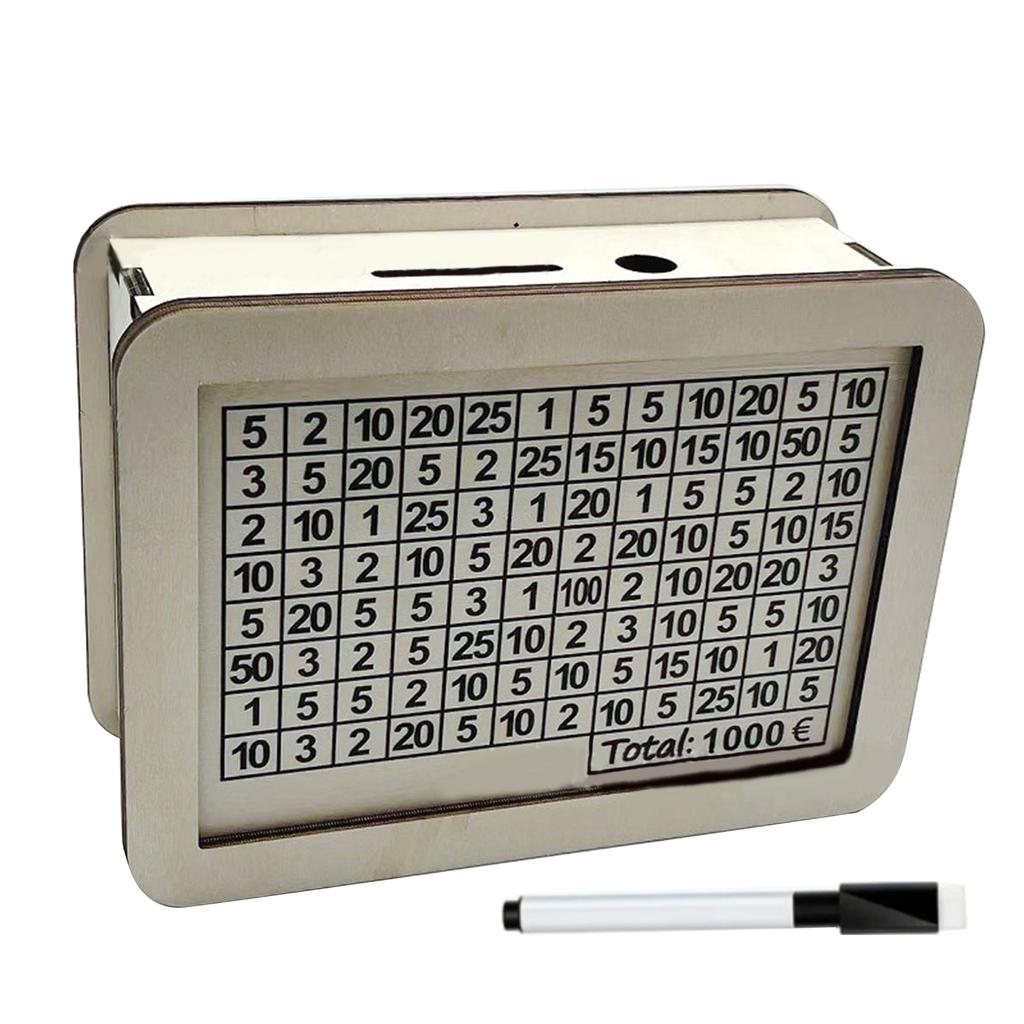 Sparverhalten inspirieren mit wiederverwendbarer Spardose Holzsparschweine Haushaltsdekoration für Schule Büro Schlafzimmer Wohnheim