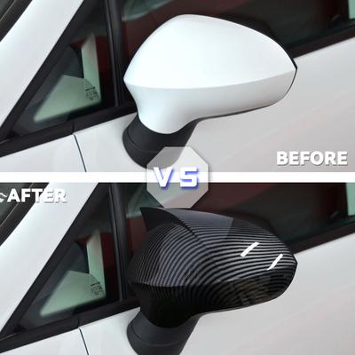 2x Side Mirror Cover Rearview Caps For Seat Leon MK2 1P For SEAT Ibiza MK4 6J 2008-2017 Mirror Cover Rear View Mirror Cap Cover
