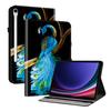 Capa de Tablet de Couro PU para Samsung Galaxy Tab S9 FE (10.9")-11 estilos! Durável, com 2 compartimentos para suporte, porta-lápis e compartimentos para cartões, capa traseira de TPU flexível
