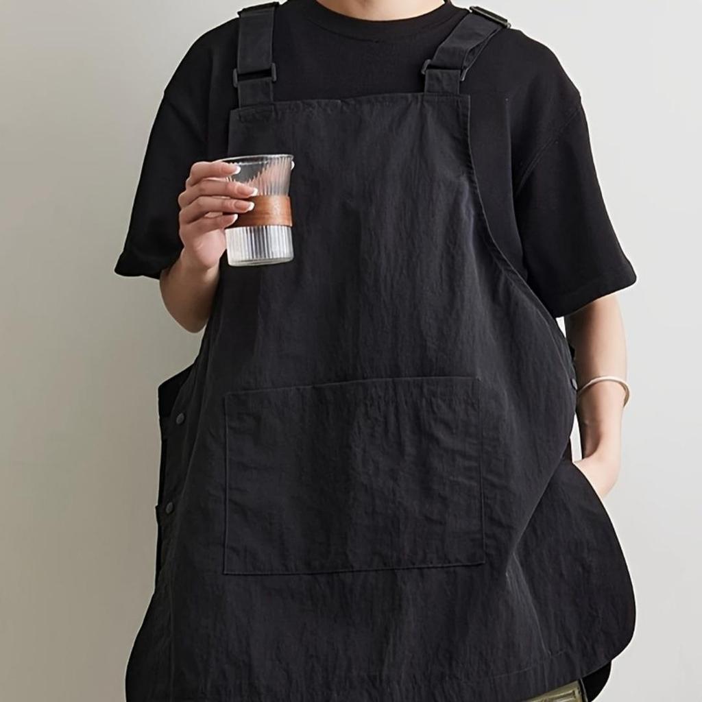Unisex Japanese Water-Repellent Work Apron for Kitchen, Home, and Cafe