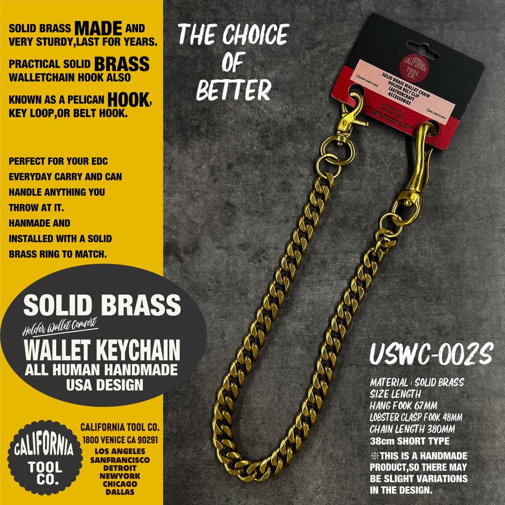 Short Type Brass Wallet Chain Hook; USWC-002S