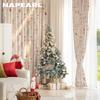 1PC NAPEARL Christmas Blackout Curtains Snowman Christmas Tree Pattern Printed Curtains for Bedroom Living Room Balcony Window for Home Decor