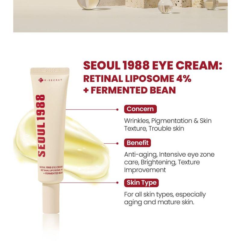 KSECRET SEOUL 1988 Eye Cream : Retinal Liposome 4% + Fermented Bean