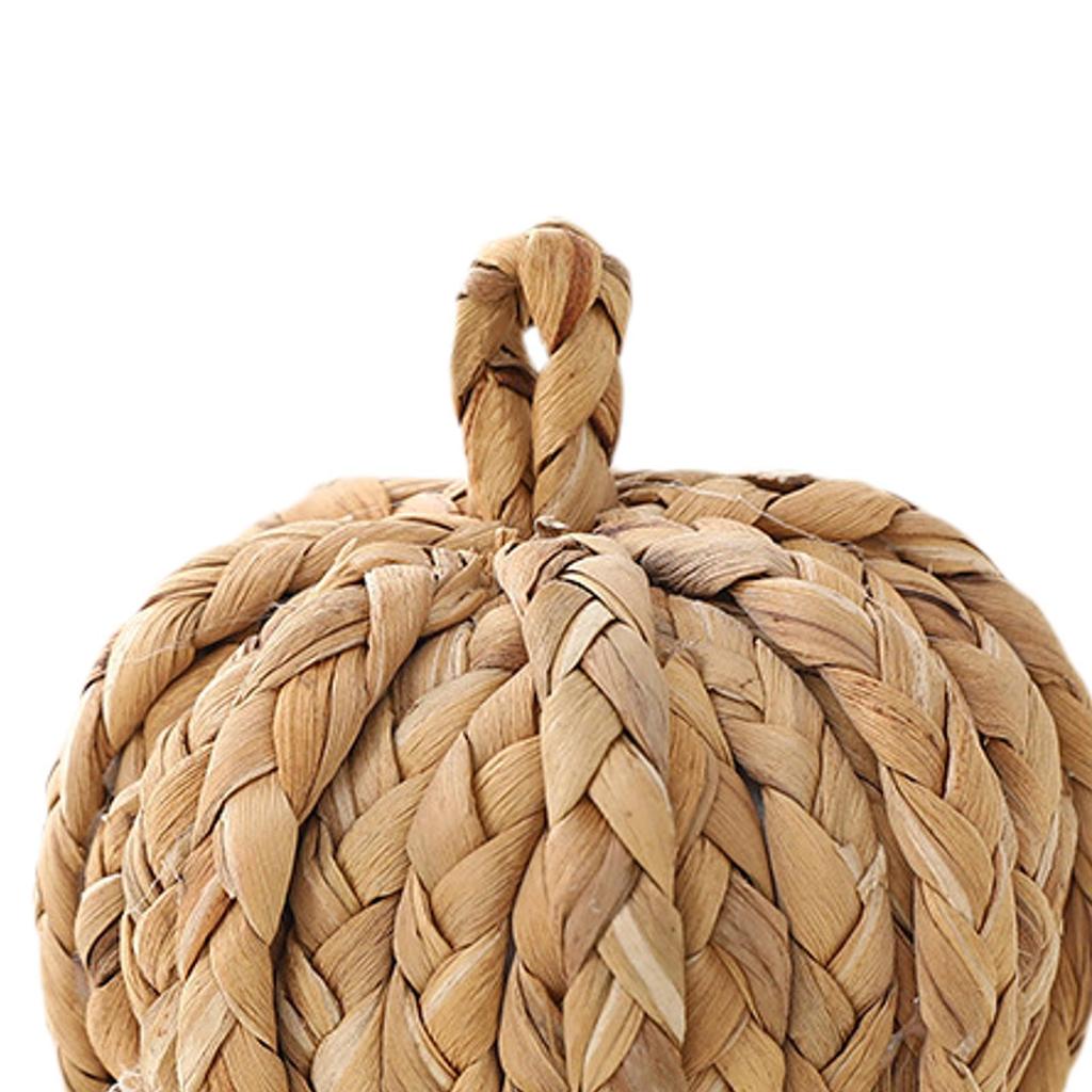 Woven Pumpkin Decor, Harvest Decor, Straw Material Dinner Table Decor for Indoor