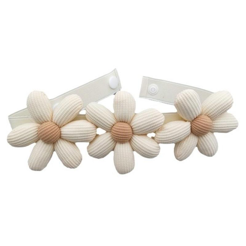 

Эластичная лента для подхвата штор в форме цветка, пряжки для оконных штор, магнитные пряжки, держатели для веревок для штор, декор для дома бежевый