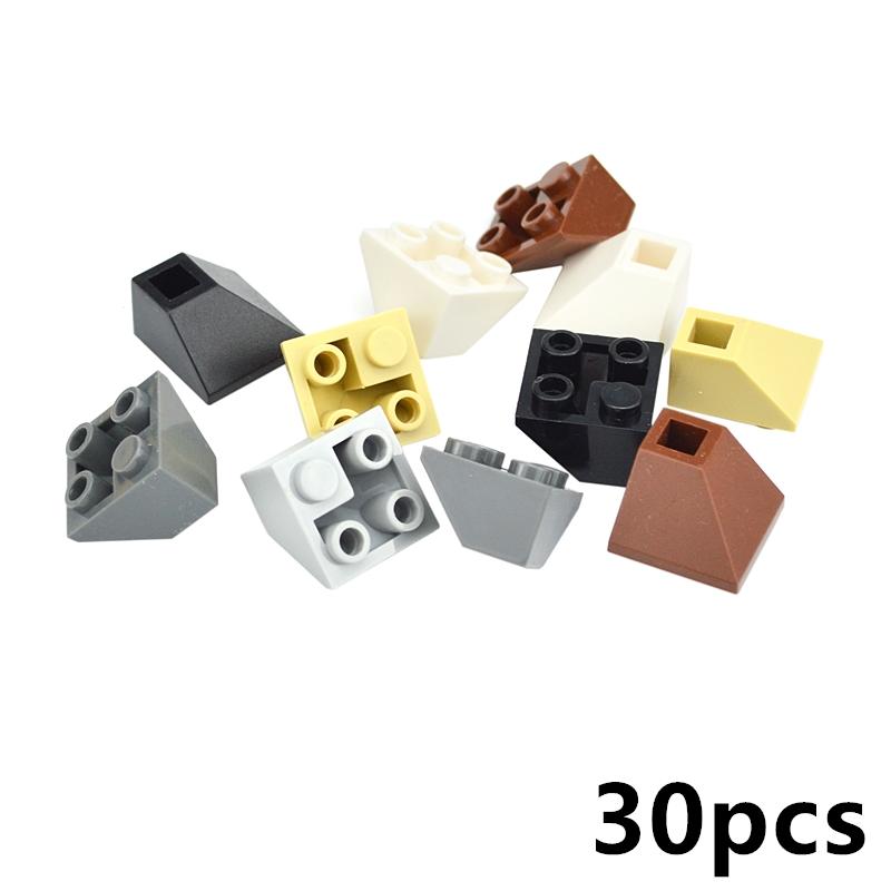 30PCS MOC Bricks 3676 Slope Inverted 45° 2X2 For Building Blocks Parts DIY Bricks Bulk Model Educational High-Tech Parts Toys