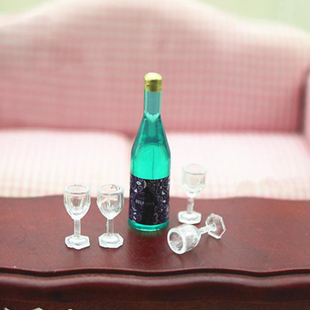 10 Pcs Dollhouse Miniatures Food /& Groceries Supply Handcrafted Glass Bottles