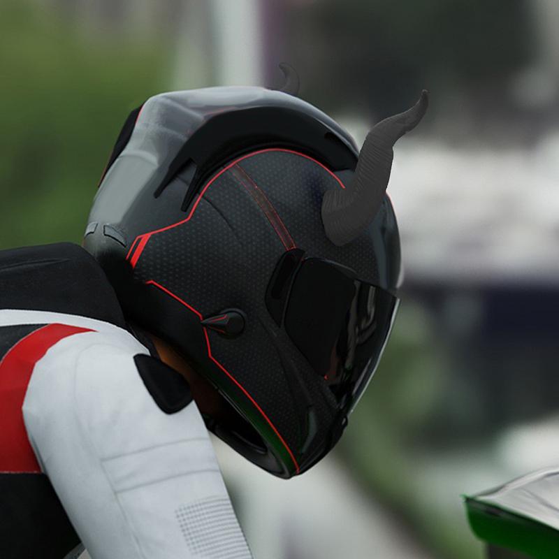 2PCS Cute Personality Motorcycle Electric Helmet Decoration Devil's Horns Motorbike Helmet Accessories Stickers Cosplay Styling