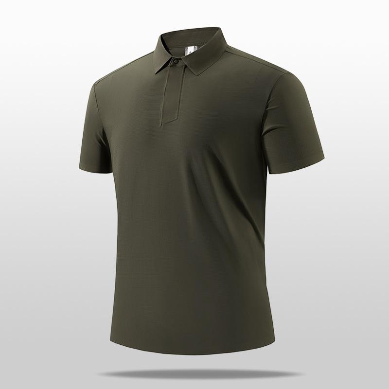 Men's Solid Color Placket Polo Shirt, Slim Fit Textured Casual Golf Shirt, Breathable Summer Business & Streetwear Top