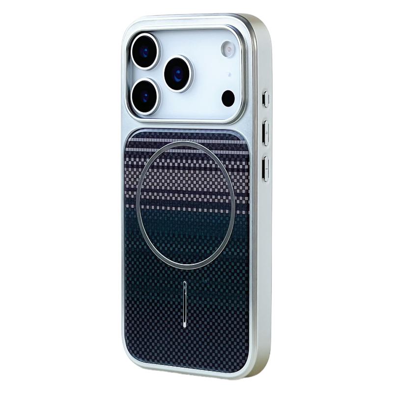 Carbon Fibre Texture MagSafe Bumper For iPhone 17 17pro max 16Pro 16 15 14 Plus Magnetic Wireless Charging Skin Feel Matte Cover