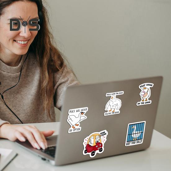 12Pcs Silly Goose Refrigerator Magnet Home Office Kitchen Locker Refrigerator PVC Waterproof Cartoon Animal Magnetic Decoration Ornament