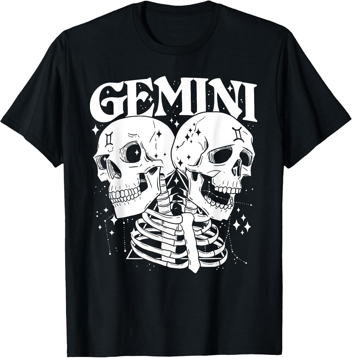 NEW LIMITED! Gemini Faery Crystal Witch Skull Constellation Tee - MADE IN USA XXXL