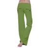 Fashion Women's Solid Color Self Cultivation Elastic Band Pockets Pants
