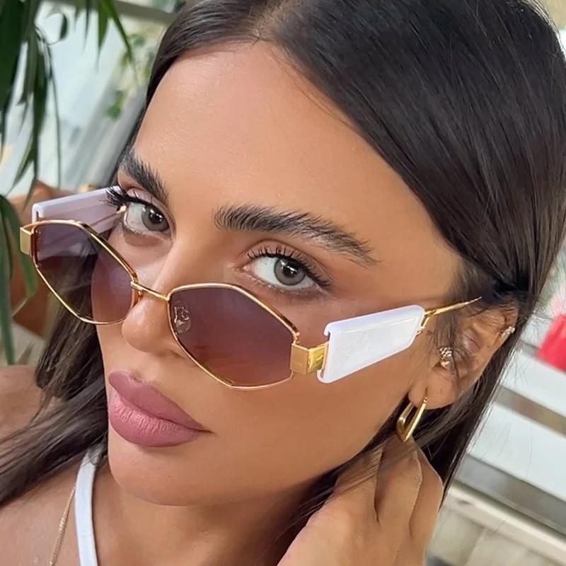 Fashion Hexagon Sunglasses Women  Luxury Brand Design Unique Polygon Sun Glasses Men Vintage Small Frame Eyewear Shades