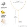 Minimalist Y-shaped Tassel Necklace for Women,Stainless Steel Bead-separated Chain Necklaces,Fashion Mother's Day Gift Jewelry