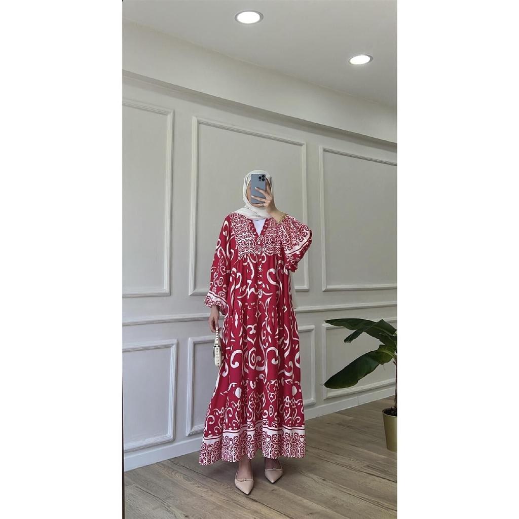 Rochie din viscoza cu model din stofa premium