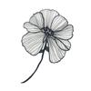 27 cm schwarze Lotusblumen-Stickereiflecken für Kleidung, zum Aufnähen auf Blumenparches, Stickerei-Spitzenapplikationen für Hemden