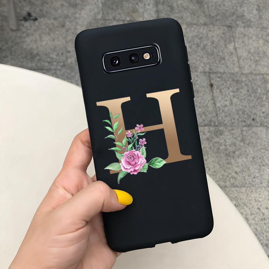 Cute Letters Cover For Samsung Galaxy S10 Plus Case S10 S10e Soft Silicone Phone Back Case For Samsung S10 S10e S10+ Cover Coque