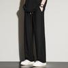 Men's Summer Trend Wide-Leg Ice Silk Casual Trousers - Loose Straight Sports Pants