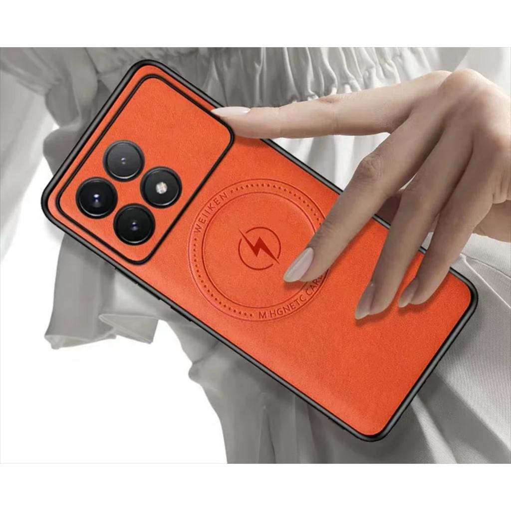 Luxury Premium Leather Case for Xiaomi POCO 7 Ultra Pro Business Cover for Xiaomi POCO F6 F5 Pro Magnetic Charging Back Fundas