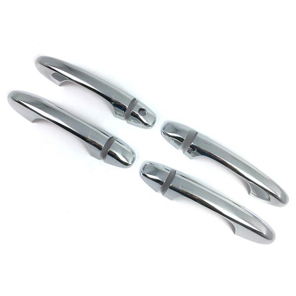 Silver ABS Exterior Door Handle Cover Sticker Set for Tacoma